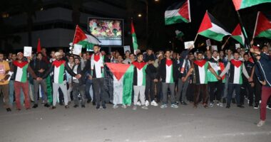 الجبهة المغربية لدعم فلسطين ومناهضة التطبيع بالدار البيضاء تحتج أمام القنصلية الأمريكية